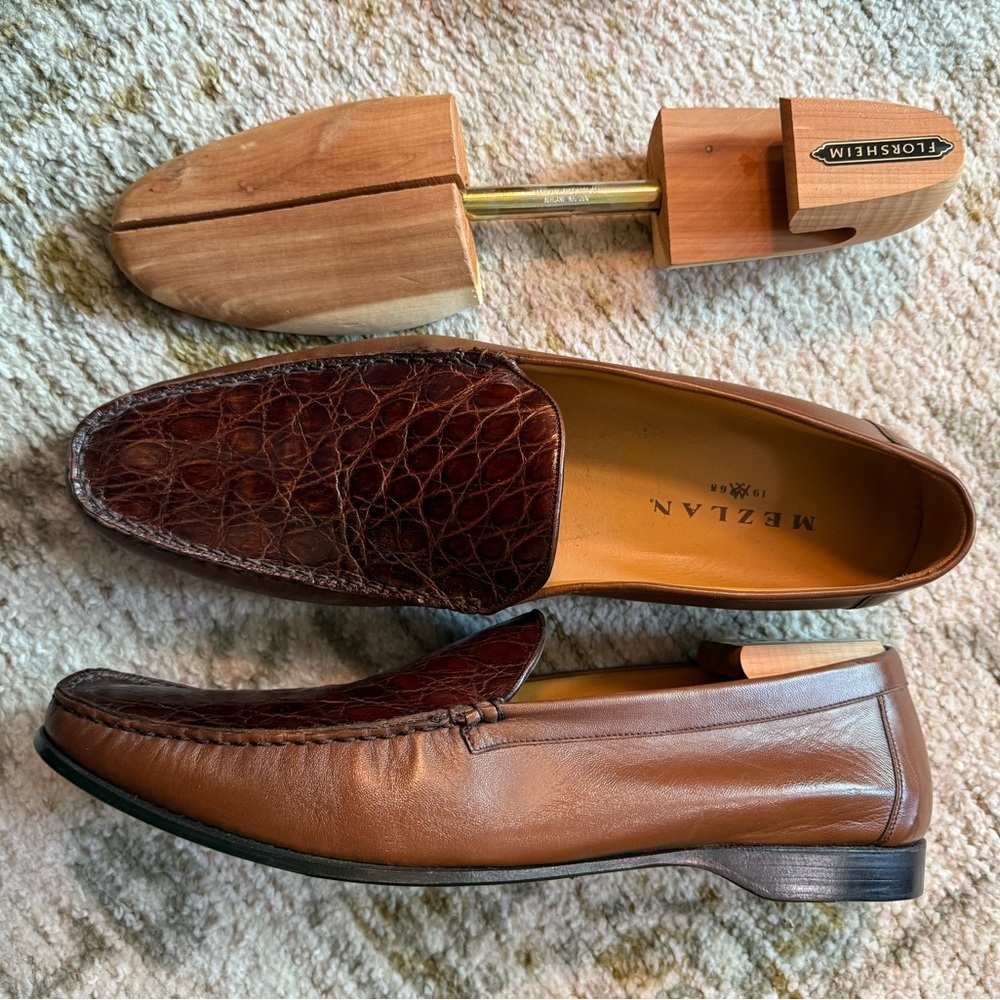 Mezlan Costanzo Genuine Crocodile Vamp Loafer Men’s 13